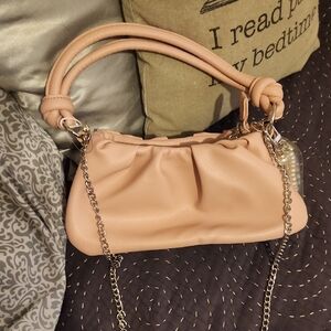 Blush Soft Pink Chain Shoulder Bag